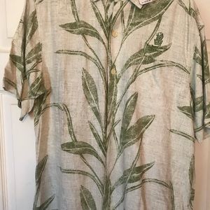Silk Tommy Bahama Shirt Embroidered Ritz Carlton S